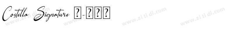 Costella Signature 语字体转换